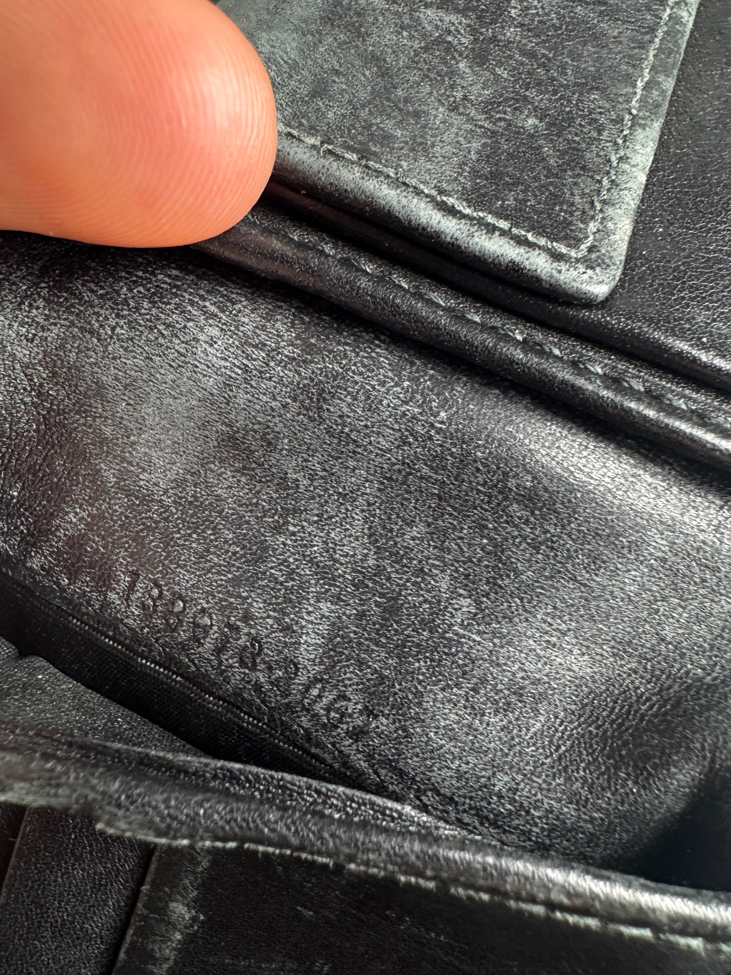 Vintage Gucci Leather Monogram Wallet black