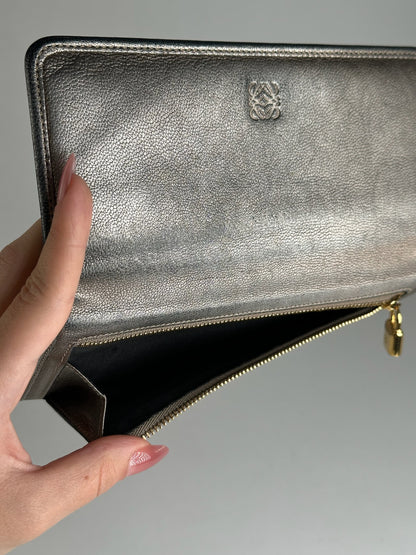 Portefeuille vintage en cuir Loewe Madrid Bronze