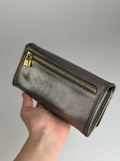 Portefeuille vintage en cuir Loewe Madrid Bronze