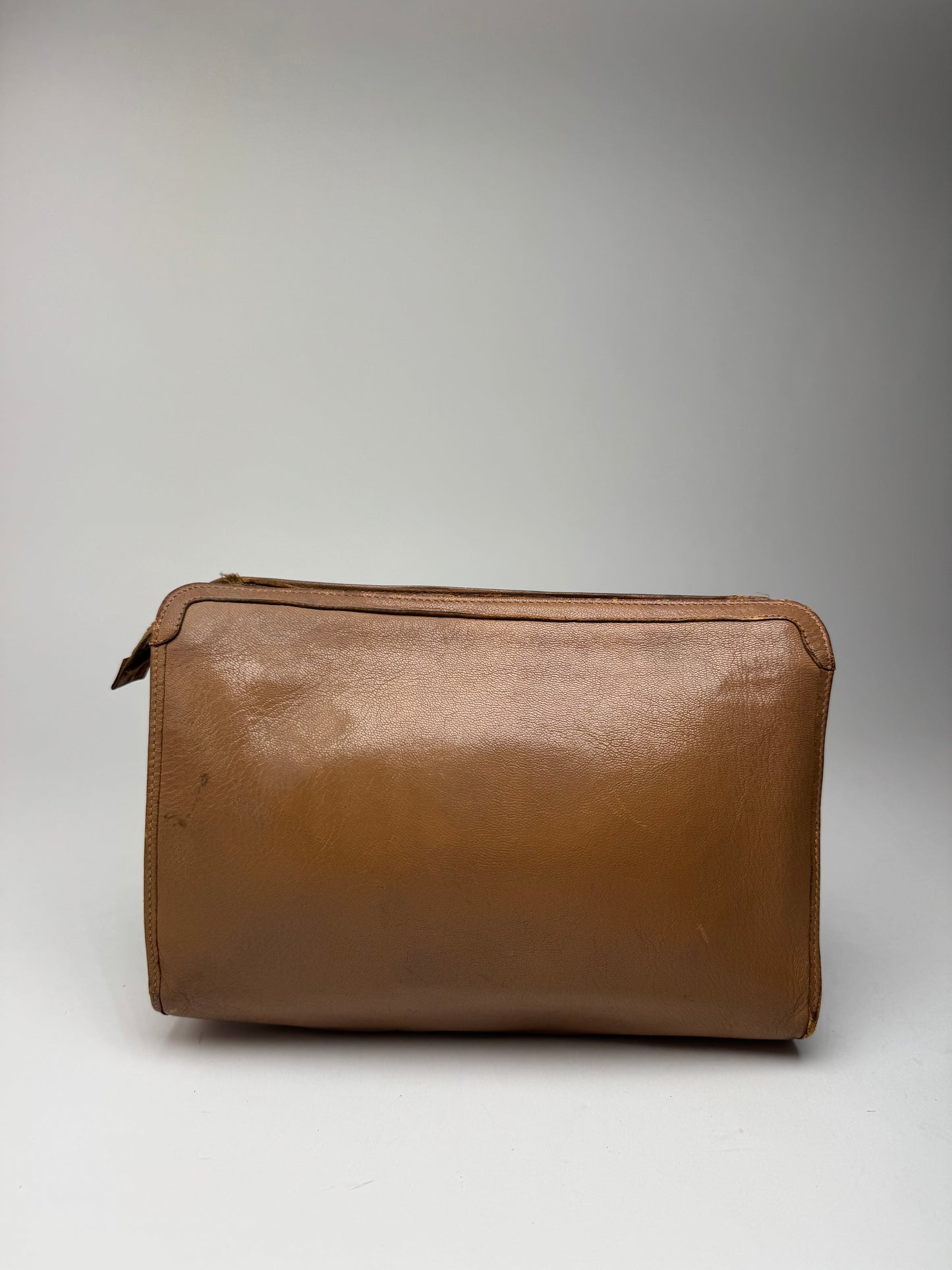 Pochette vintage en cuir marron Céline Paris