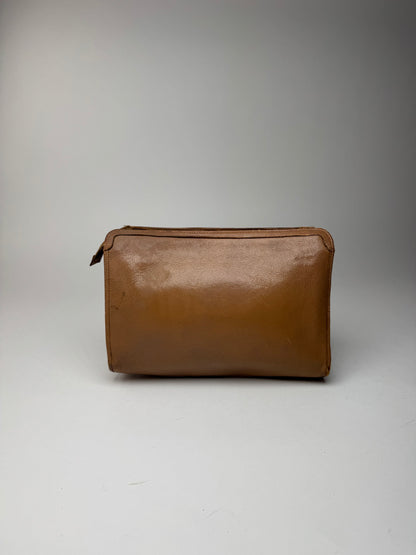 Pochette vintage en cuir marron Céline Paris