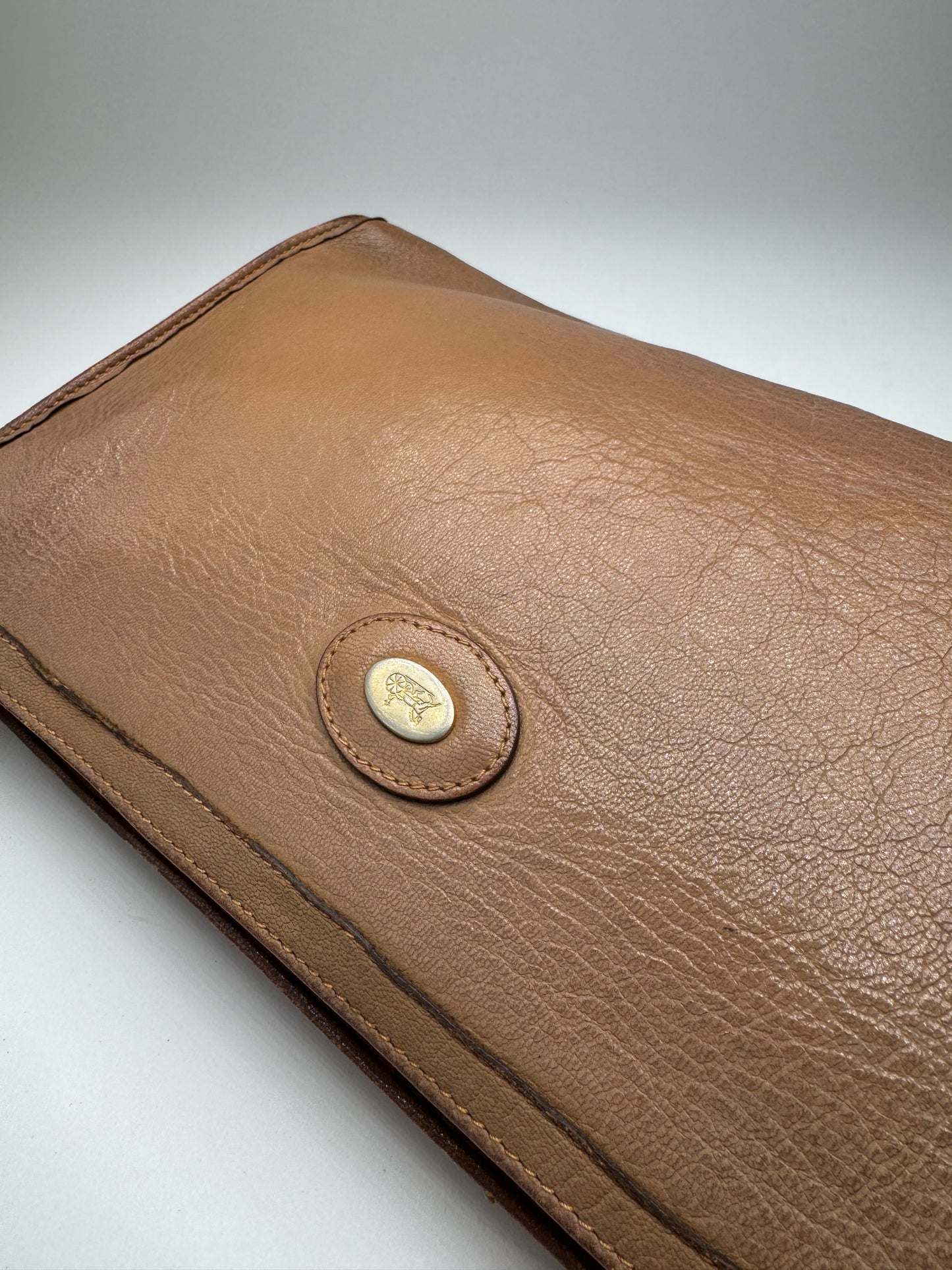 Pochette vintage en cuir marron Céline Paris