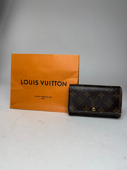 Vintage Louis Vuitton Monogram Leather Wallet Brown