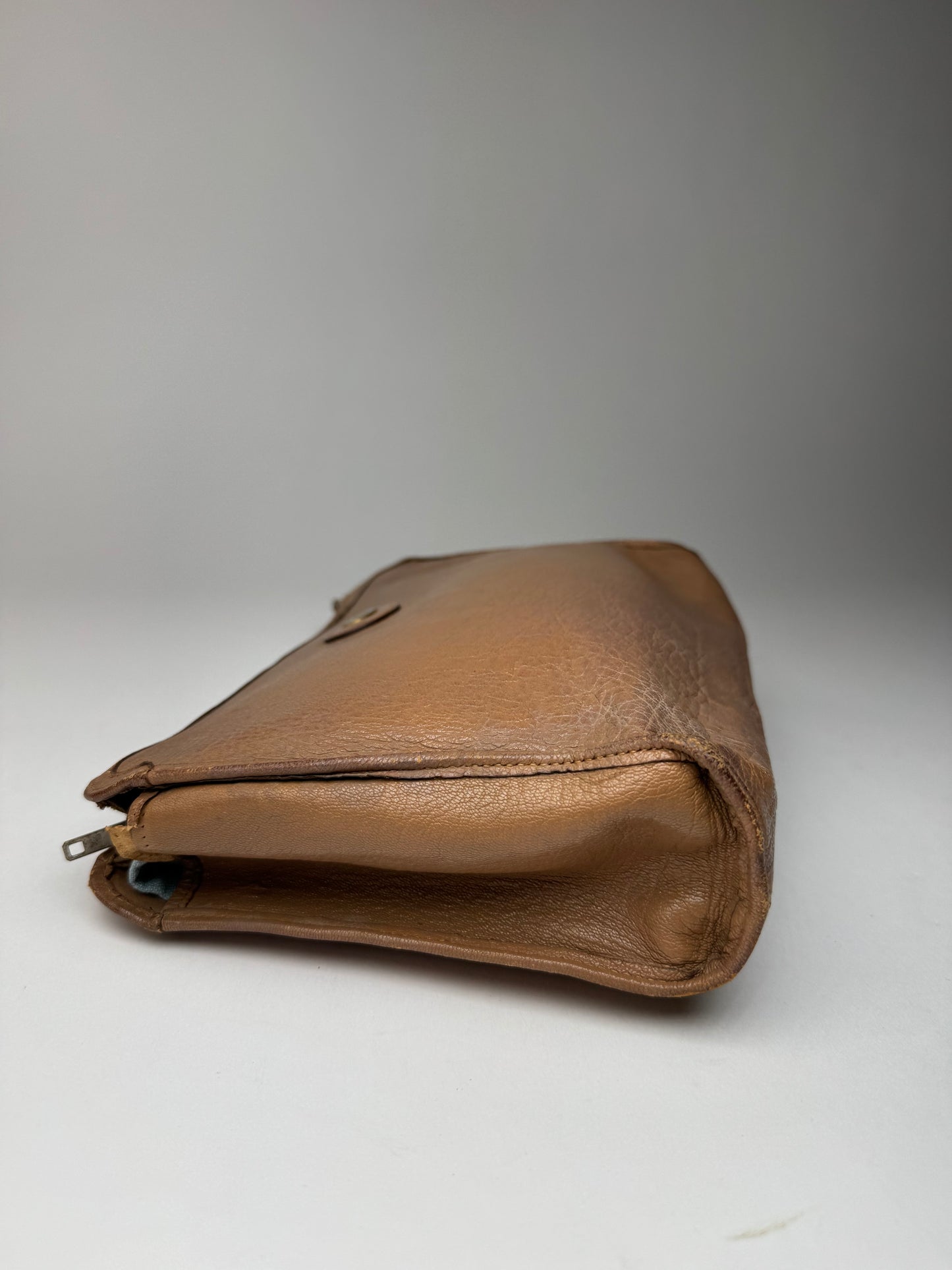 Pochette vintage en cuir marron Céline Paris