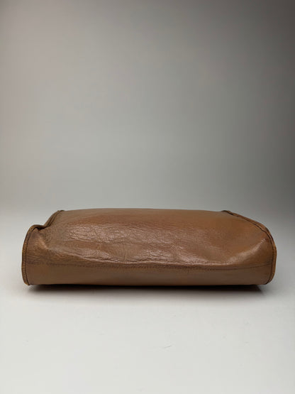 Pochette vintage en cuir marron Céline Paris