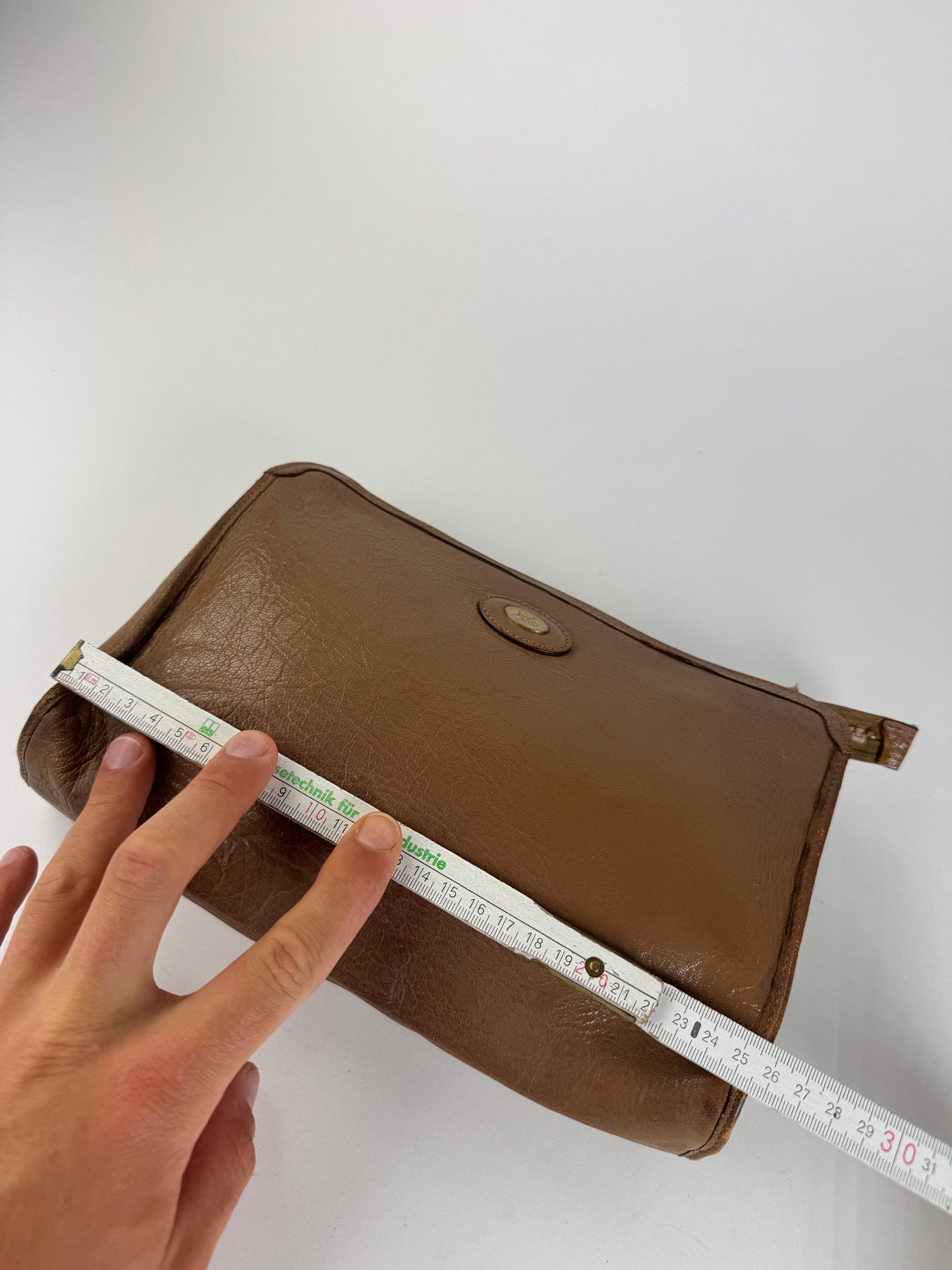 Pochette vintage en cuir marron Céline Paris