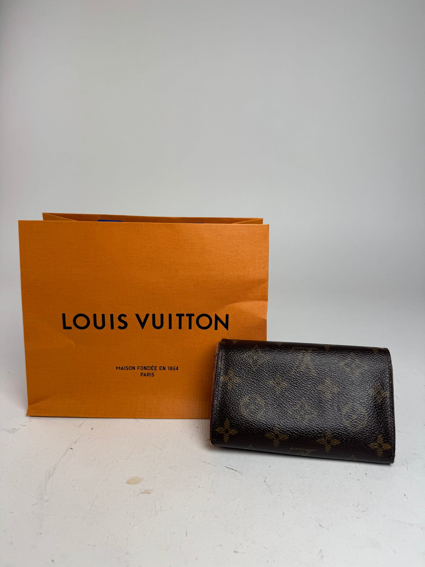 Vintage Louis Vuitton Monogram Leather Wallet Brown