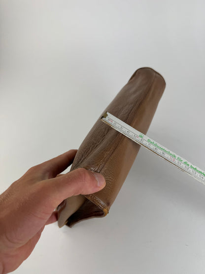 Pochette vintage en cuir marron Céline Paris