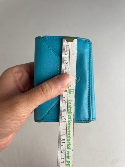 Vintage Balenciaga Leather Card Holder Blue
