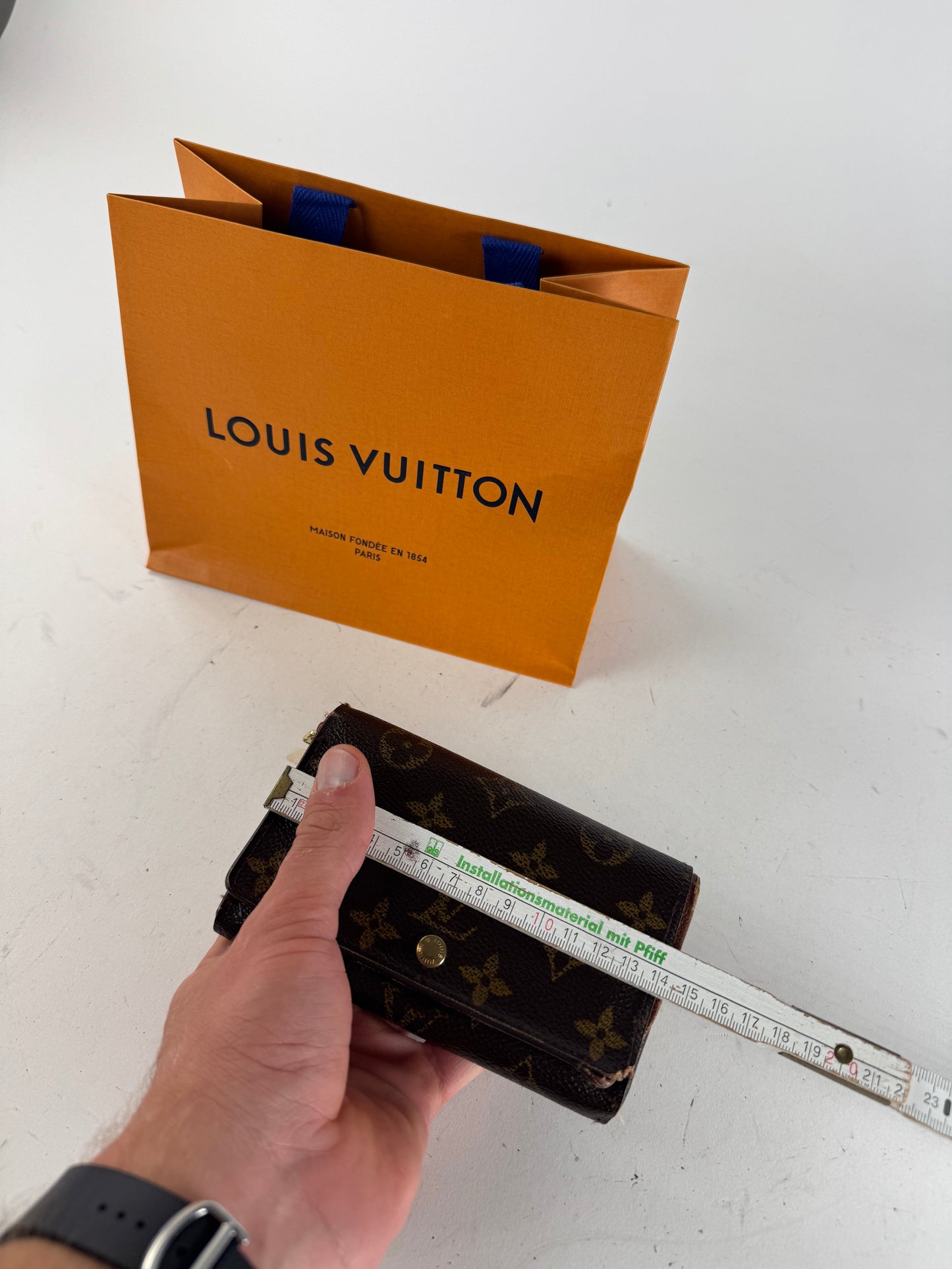 Vintage Louis Vuitton Monogram Leather Wallet Brown