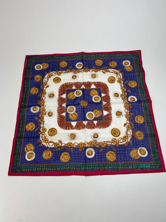 Vintage Celine Scarf Red Blue Green