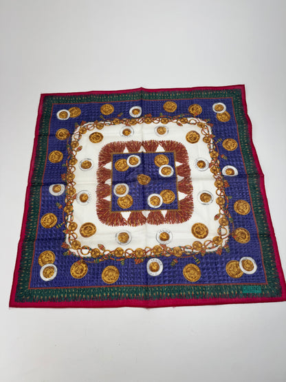 Vintage Celine Scarf Red Blue Green