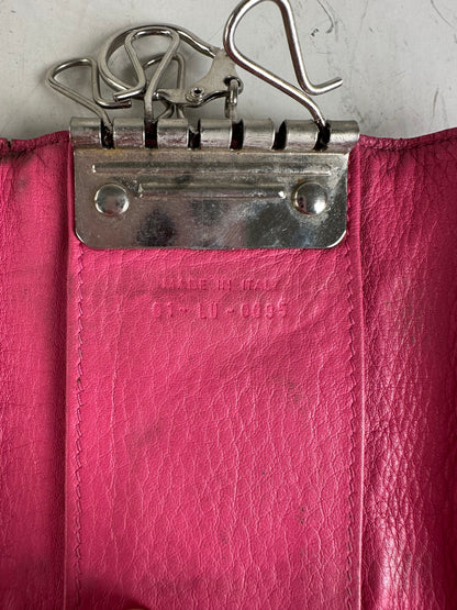 Vintage Dior Oblique Canvas Key Holder Brown Pink