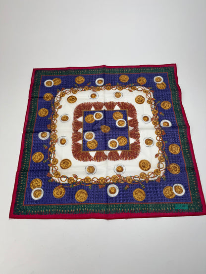 Vintage Celine Scarf Red Blue Green