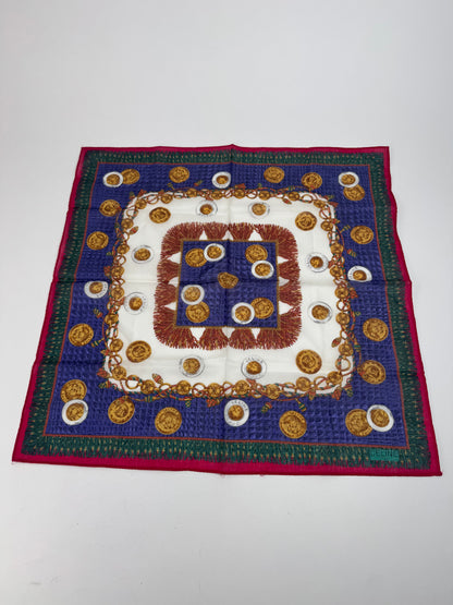 Vintage Celine Scarf Red Blue Green