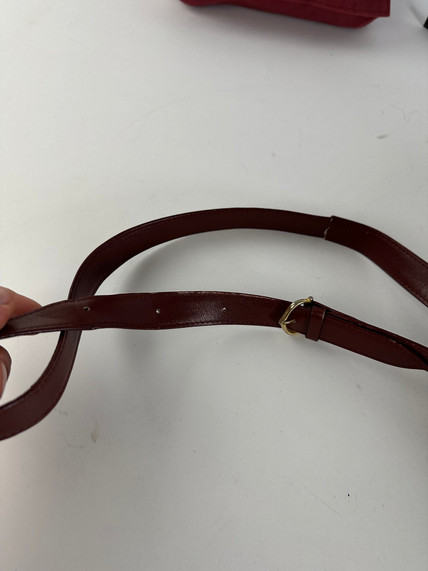 Vintage Cartier Must de Cartier Leather Shoulder Bag Bordeaux