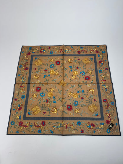 Vintage Celine Scarf Brown Blue