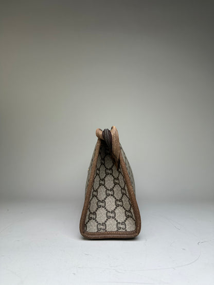 Vintage Gucci GG Supreme Canvas Clutch Wallet Beige Brown