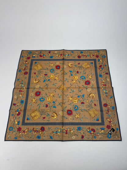 Vintage Celine Scarf Brown Blue