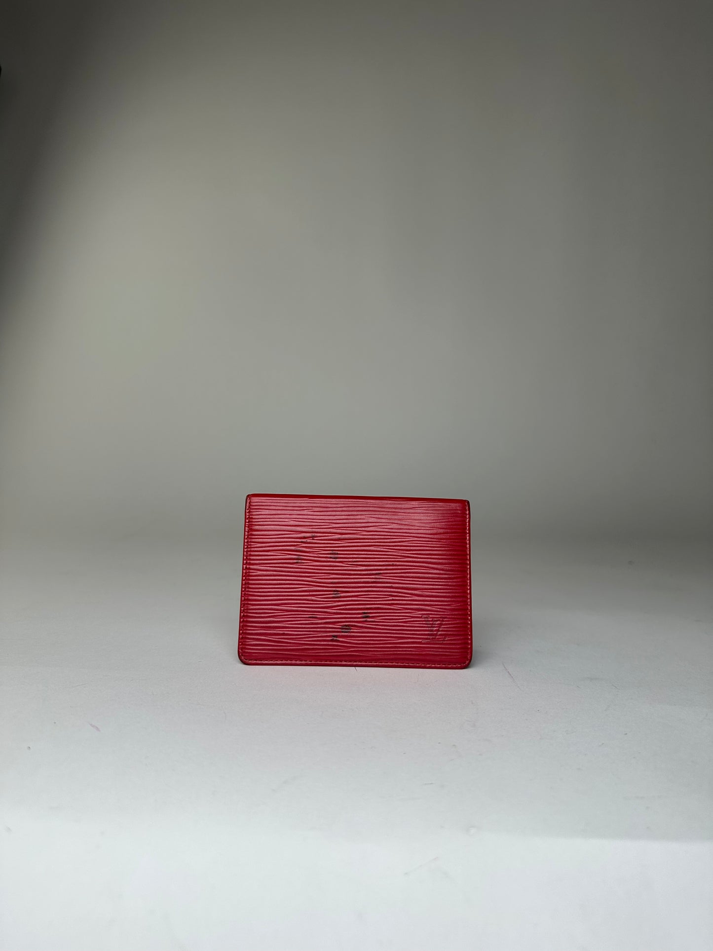 Vintage Louis Vuitton Epi Leather Card Holder Red