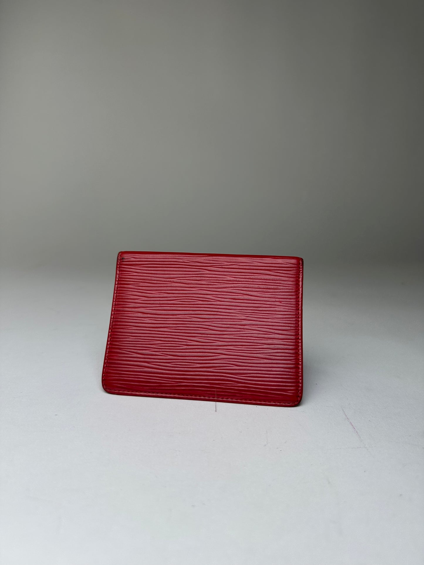 Vintage Louis Vuitton Epi Leather Card Holder Red
