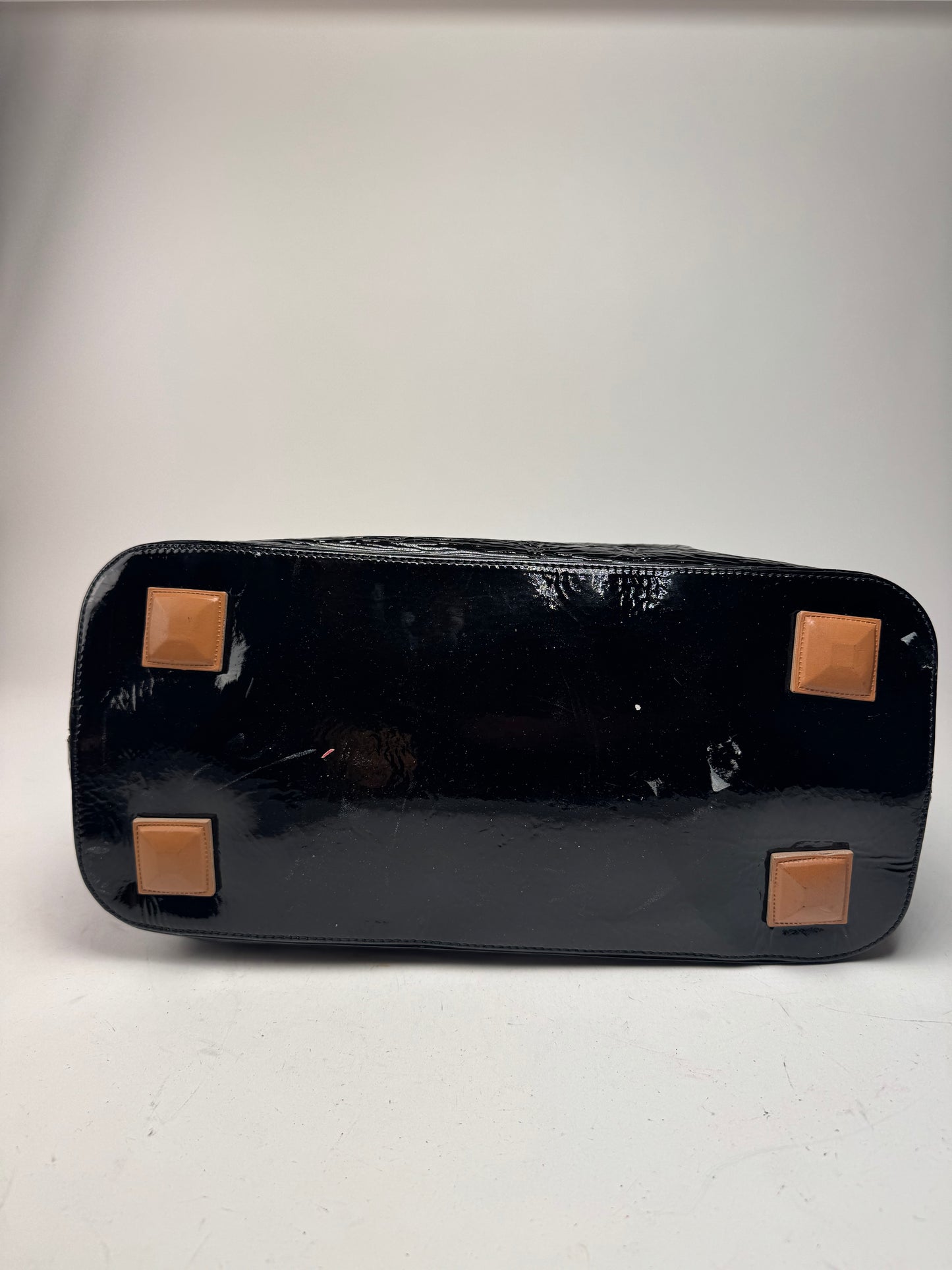 Vintage Chloe Patent Leather Paddington Tote Bag black