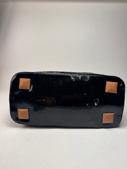 Vintage Chloe Patent Leather Paddington Tote Bag black