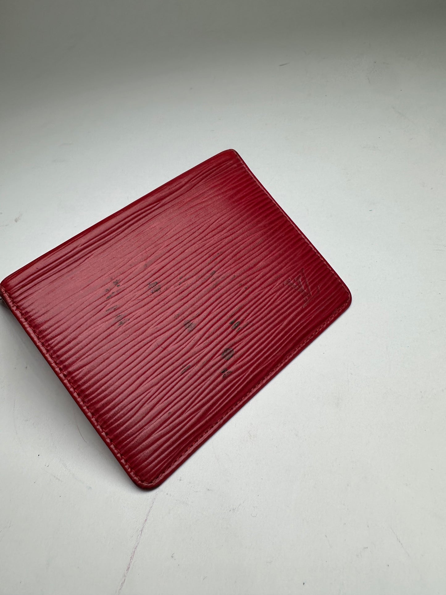 Vintage Louis Vuitton Epi Leather Card Holder Red