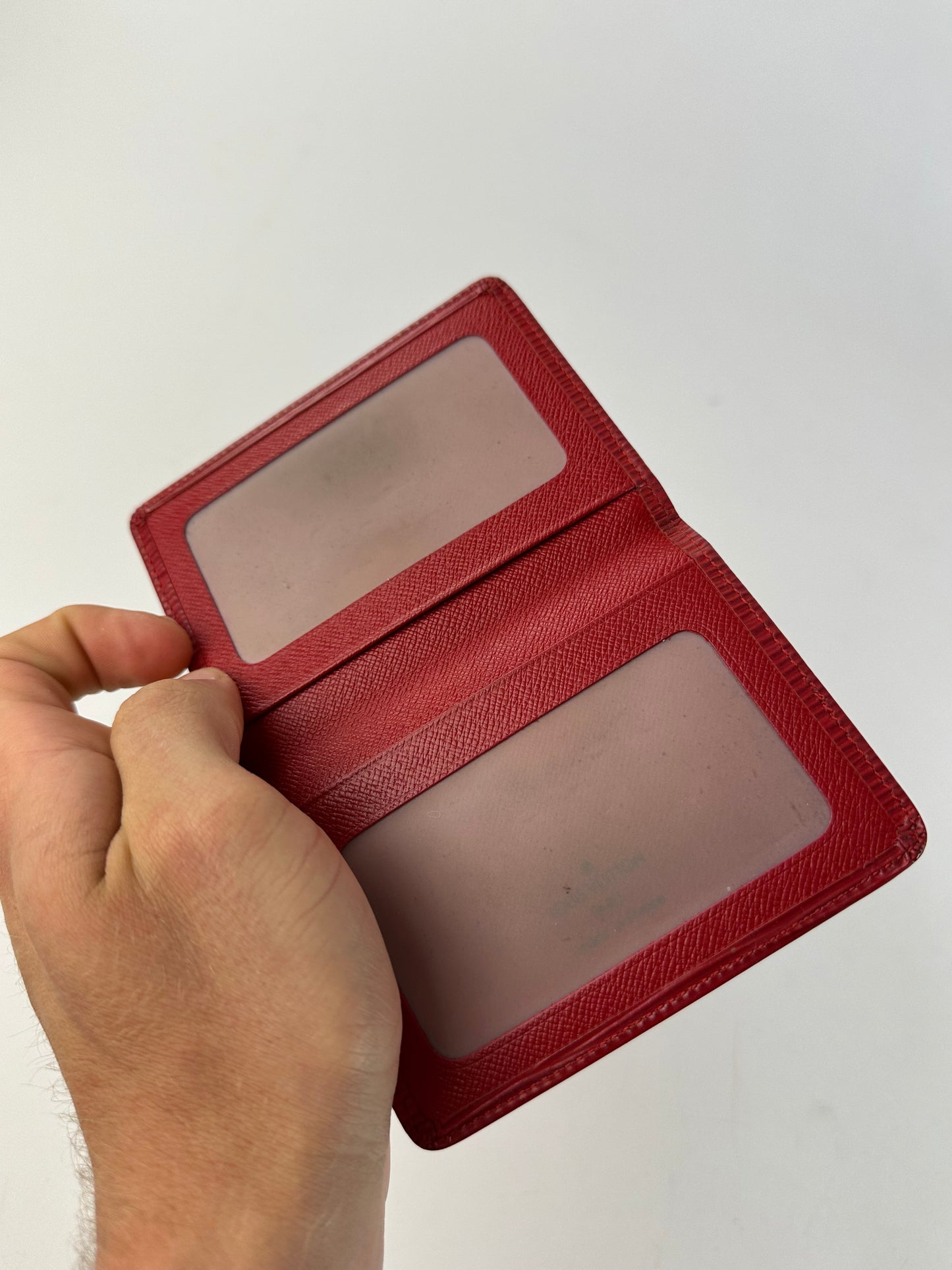 Vintage Louis Vuitton Epi Leather Card Holder Red