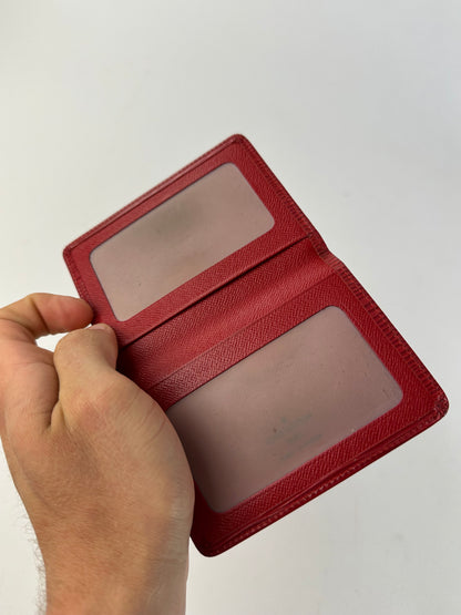 Vintage Louis Vuitton Epi Leather Card Holder Red