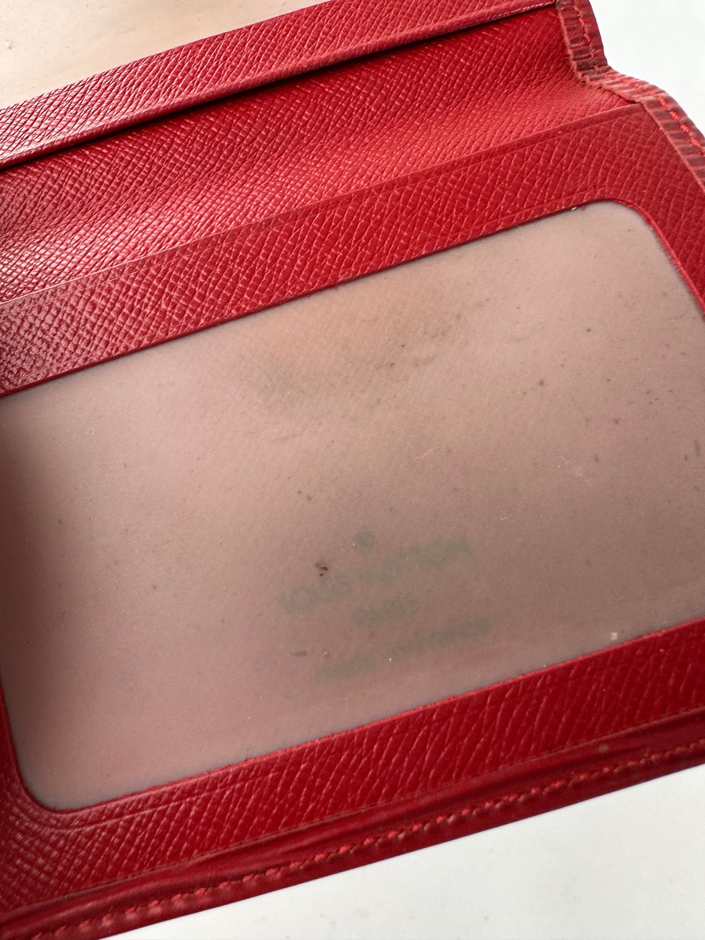 Vintage Louis Vuitton Epi Leather Card Holder Red