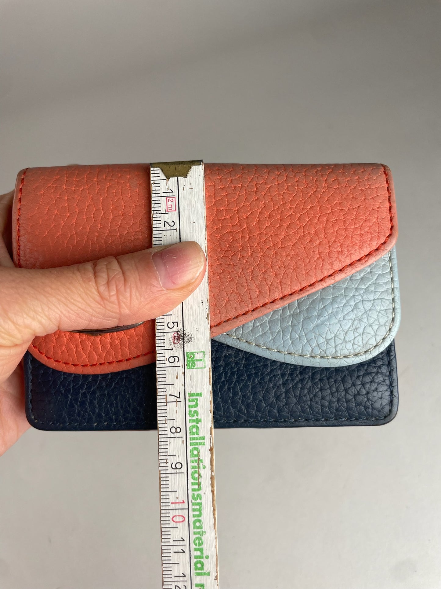 Vintage Vivienne Westwood Leather Card Holder Orange Blue Navy