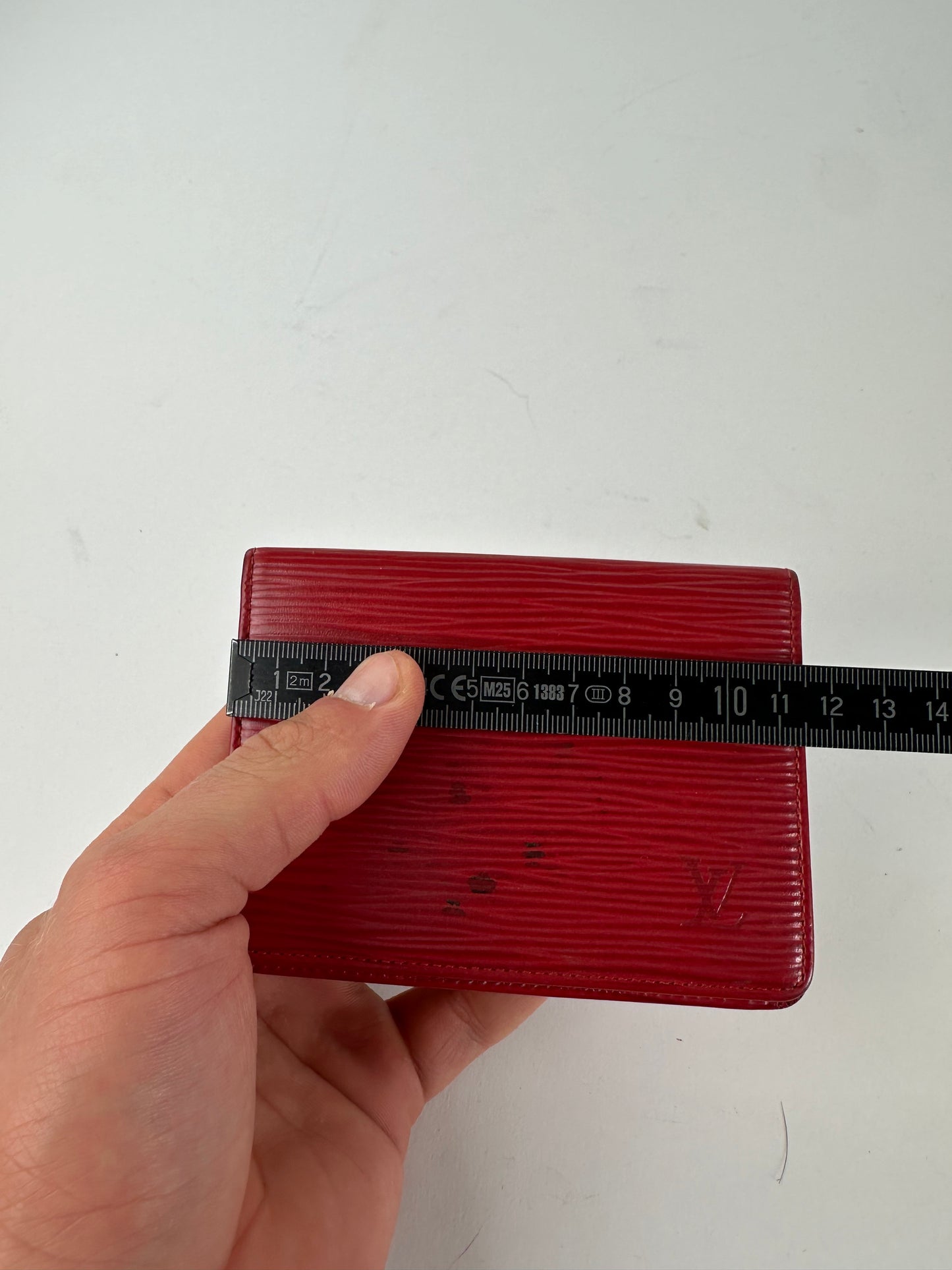 Vintage Louis Vuitton Epi Leather Card Holder Red