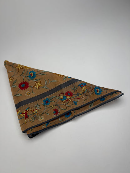 Vintage Celine Scarf Brown Blue