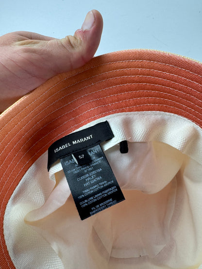 Isabel Marant Logo Bucket Hat Yellow Orange