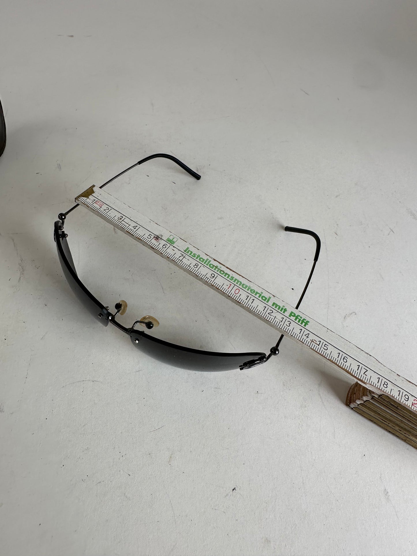 Vintage Loewe Rimless Sunglasses Silver Black