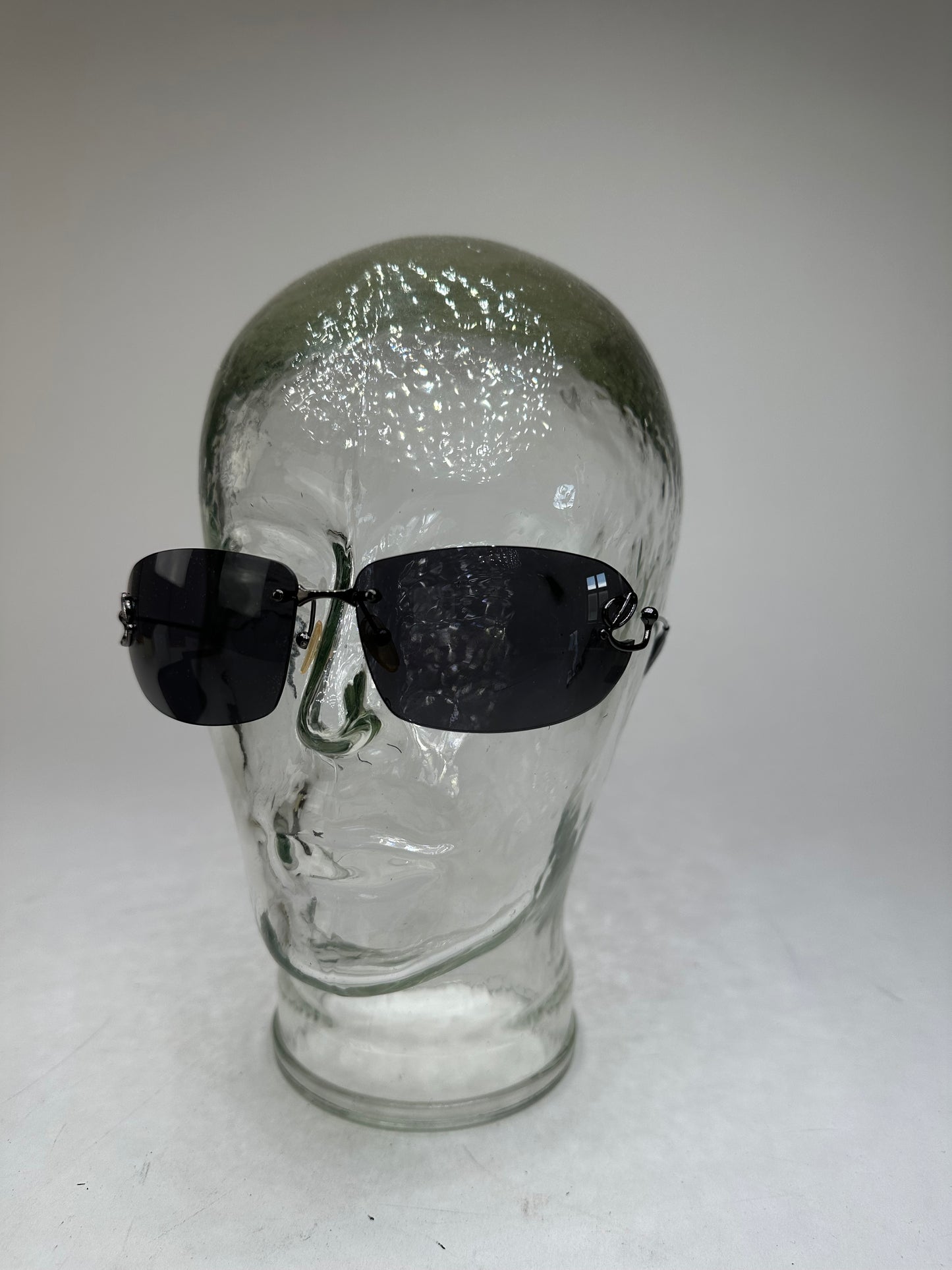Vintage Loewe Rimless Sunglasses Silver Black