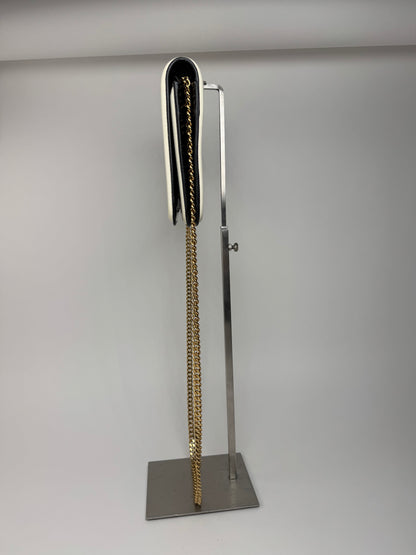 Sac vintage en cuir verni Stella Mc Cartney blanc noir