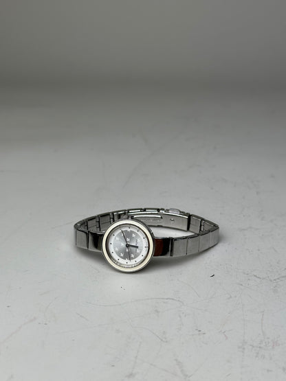 Vintage Courreges Stainless Steel Bracelet Watch Silver White