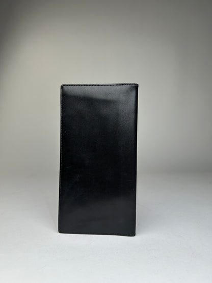 Vintage Givenchy 4G Logo Leather Long Wallet Black