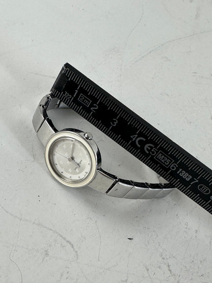 Vintage Courreges Stainless Steel Bracelet Watch Silver White