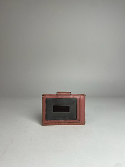 Vintage Gucci Monogram Leather Card Holder Pink