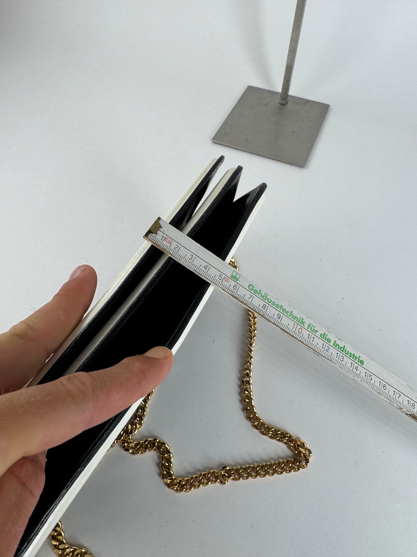 Sac vintage en cuir verni Stella Mc Cartney blanc noir