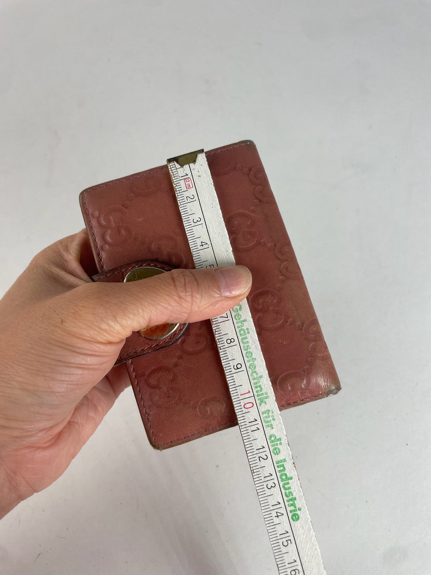 Vintage Gucci Monogram Leather Card Holder Pink