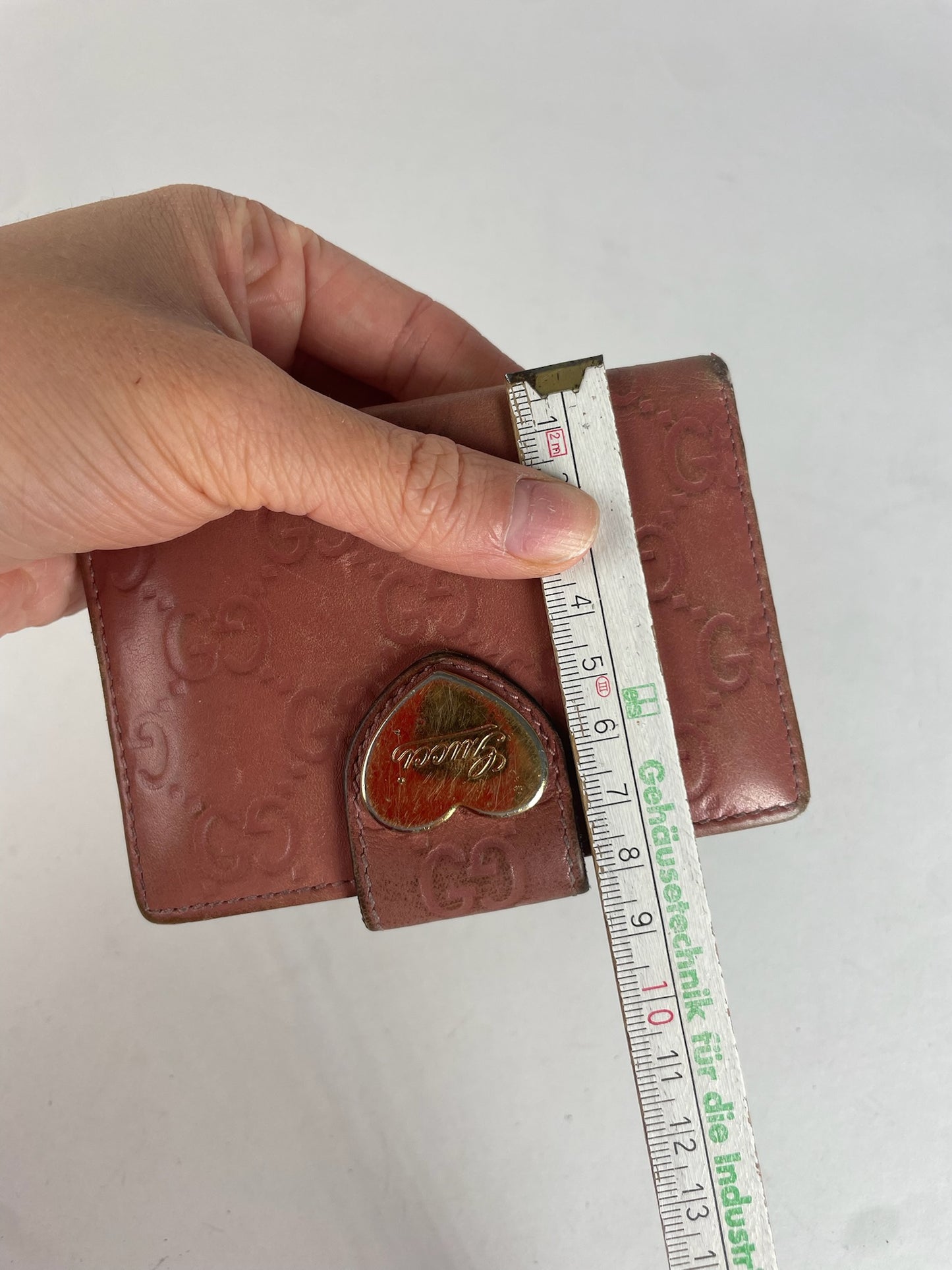 Vintage Gucci Monogram Leather Card Holder Pink