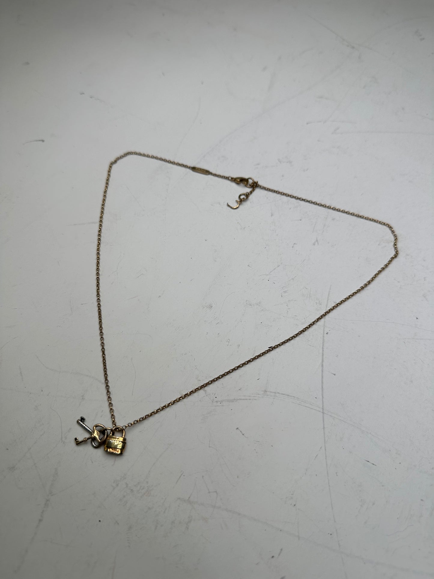 Vintage Chloe Gold-Tone Charm Necklace France