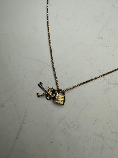 Vintage Chloe Gold-Tone Charm Necklace France