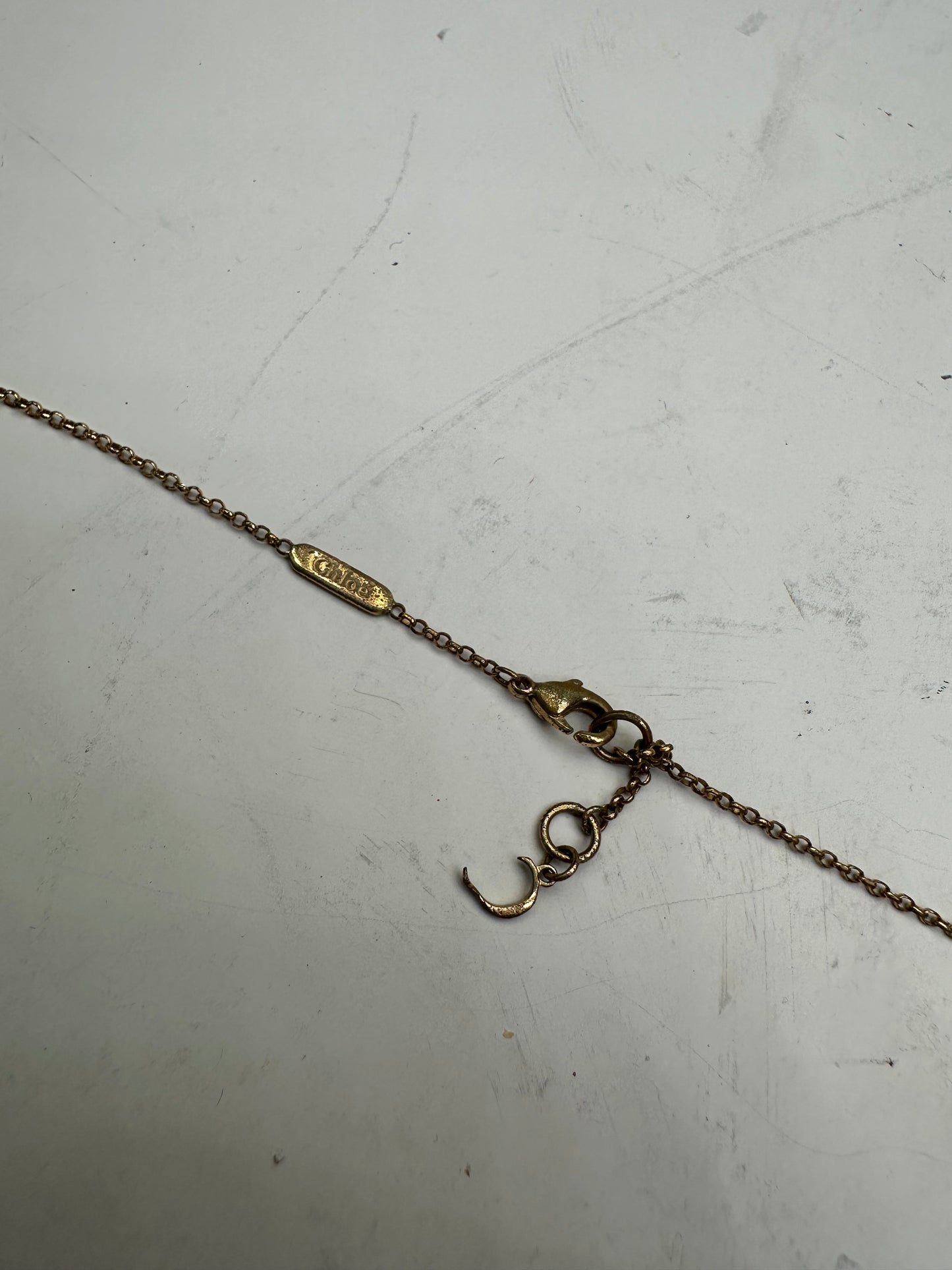 Vintage Chloe Gold-Tone Charm Necklace France