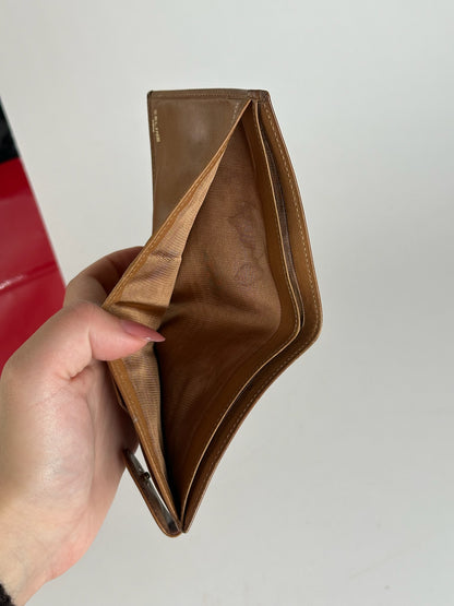 Vintage Celine Paris leather monogram wallet beige