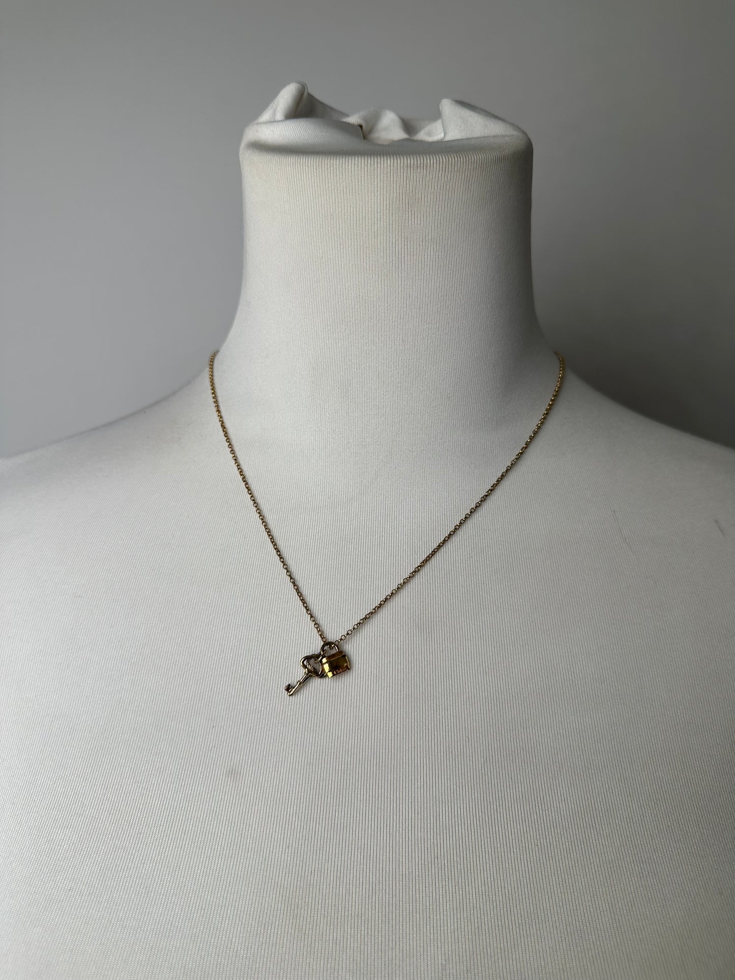 Vintage Chloe Gold-Tone Charm Necklace France
